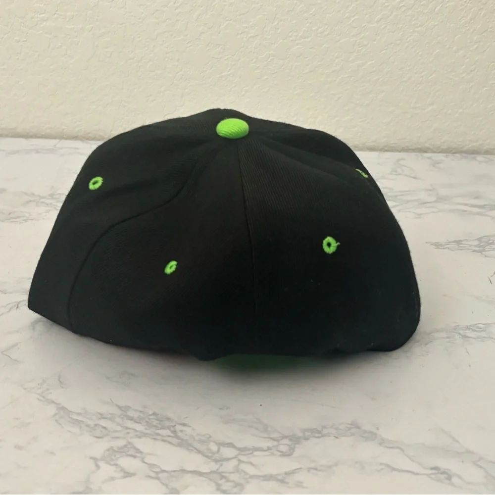 Monster Energy Logo Black Green Snapback Flat Bill Hat OSFA​ - Picture 3 of 5